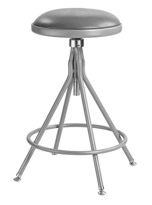 24 -30" Height Adjustable Heavy Duty Vinyl Padded Swivel Steel Stool