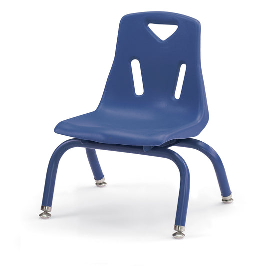 Berries Stacking Chair with Powder-Coated Legs - 8" Ht - Blue