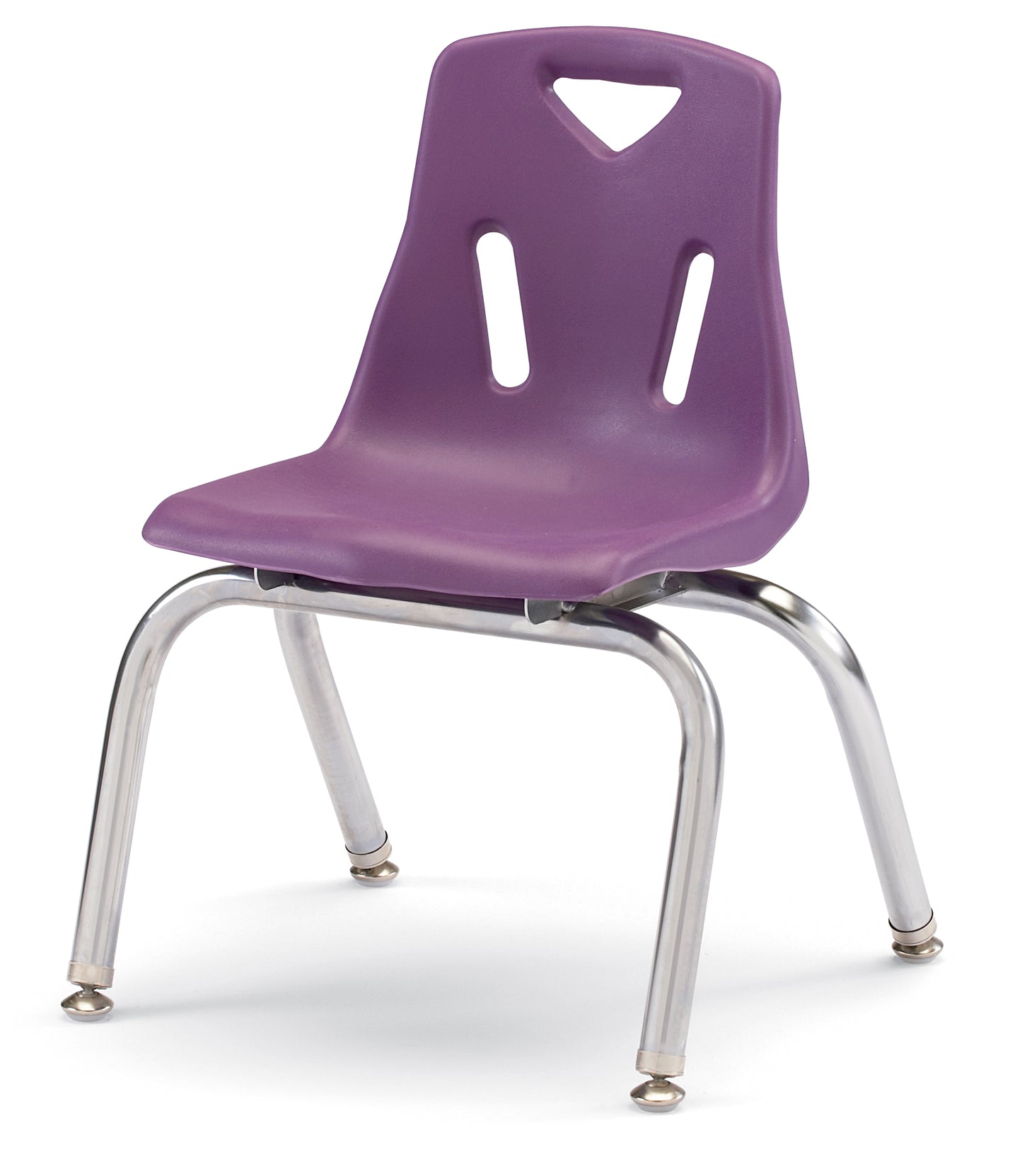 Berries Stacking Chair with Chrome-Plated Legs - 10" Ht - Purple