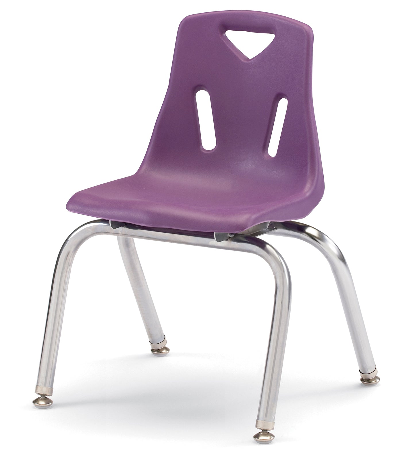 Berries Stacking Chair with Chrome-Plated Legs - 10" Ht - Purple