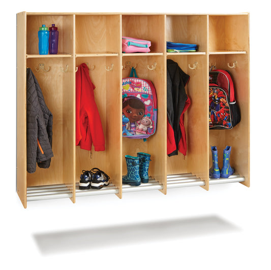 Jonti-Craft 5 Section Hanging Locker - without Tubs