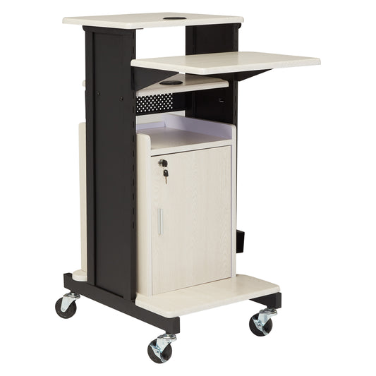 Premium Plus Presentation Cart with Storage Cabinet