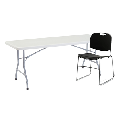 Rectangle Tables & House Stacker Chairs