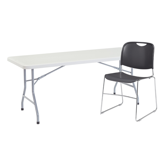 Rectangle Tables & Stacker Chairs