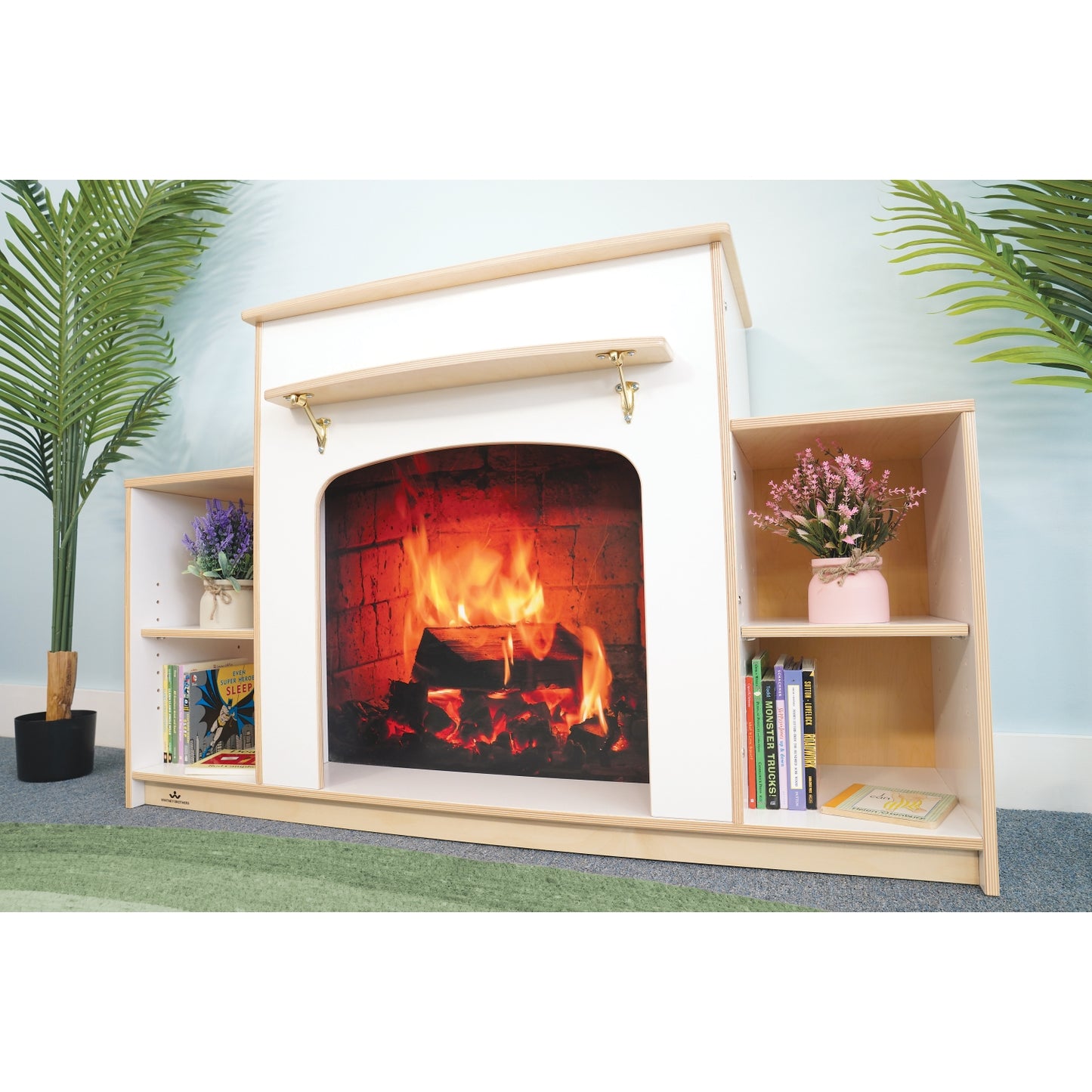 Warm And Welcoming Fireplace - White