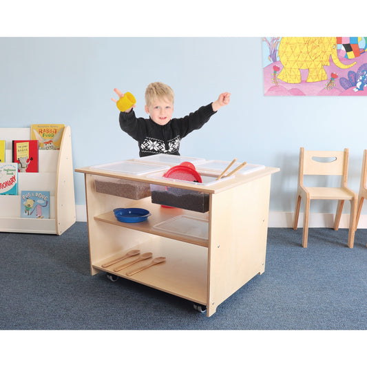 Mobile Sensory Table With Trays And Lids