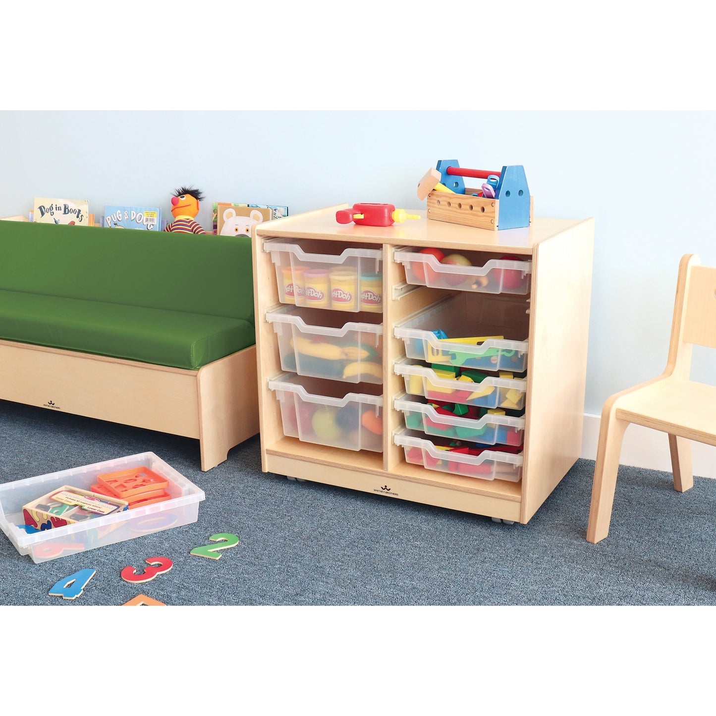 Clear Tray Double Column Storage Cabinet