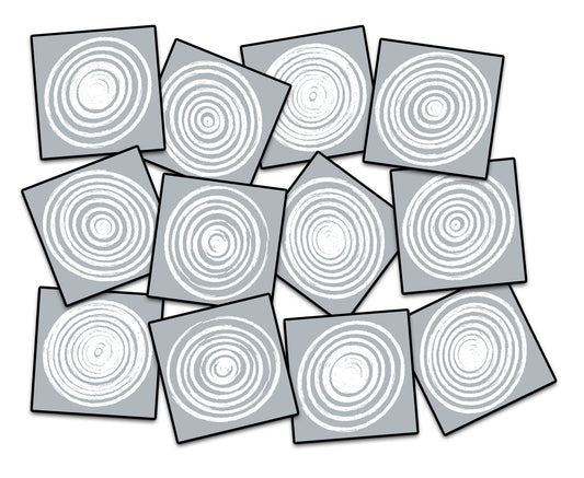 CIRCLES GREY (SET OF 12)