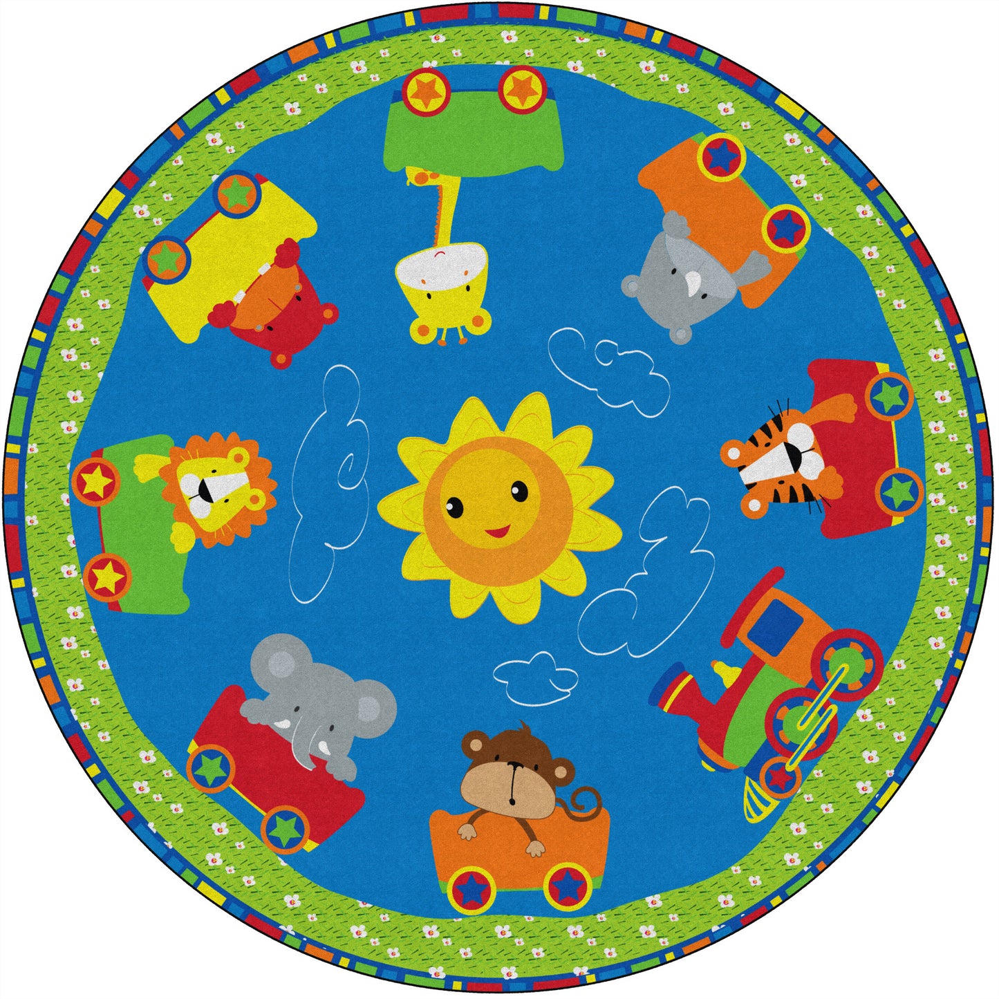 CUTIE TRAIN NURSERY SCHOOL RUG