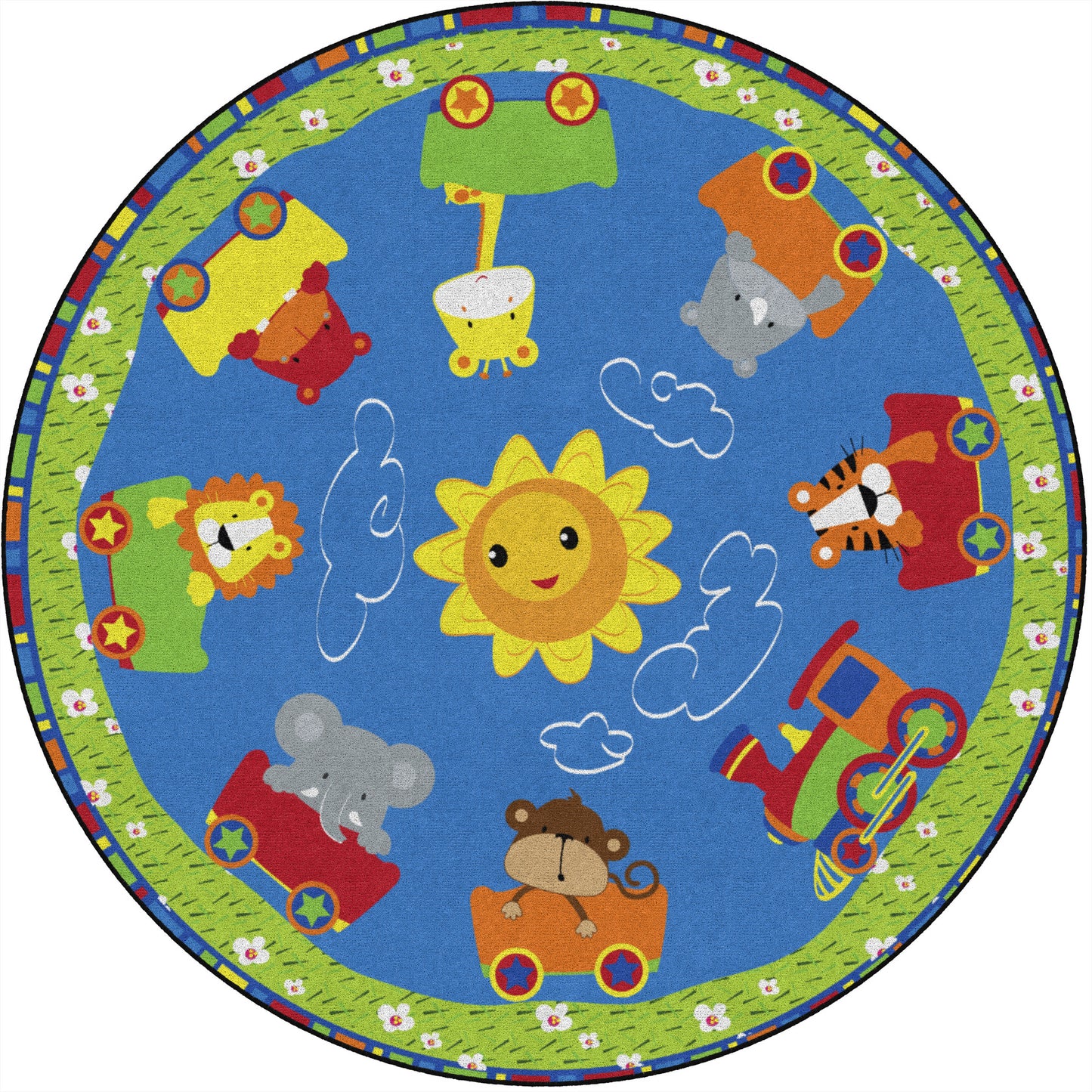 CUTIE TRAIN NURSERY SCHOOL RUG