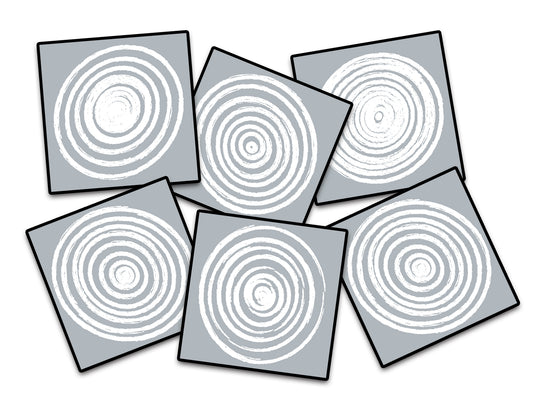 CIRCLES GREY (SET OF 6)